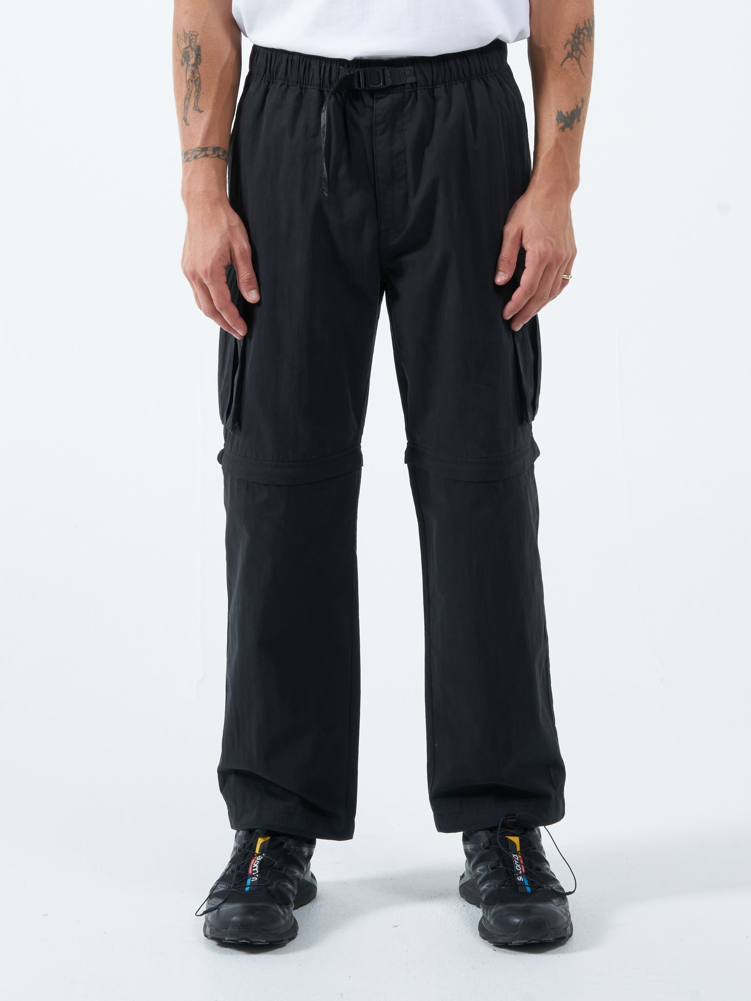 Why Wait Zip Off Cargo Pant - Washed Black