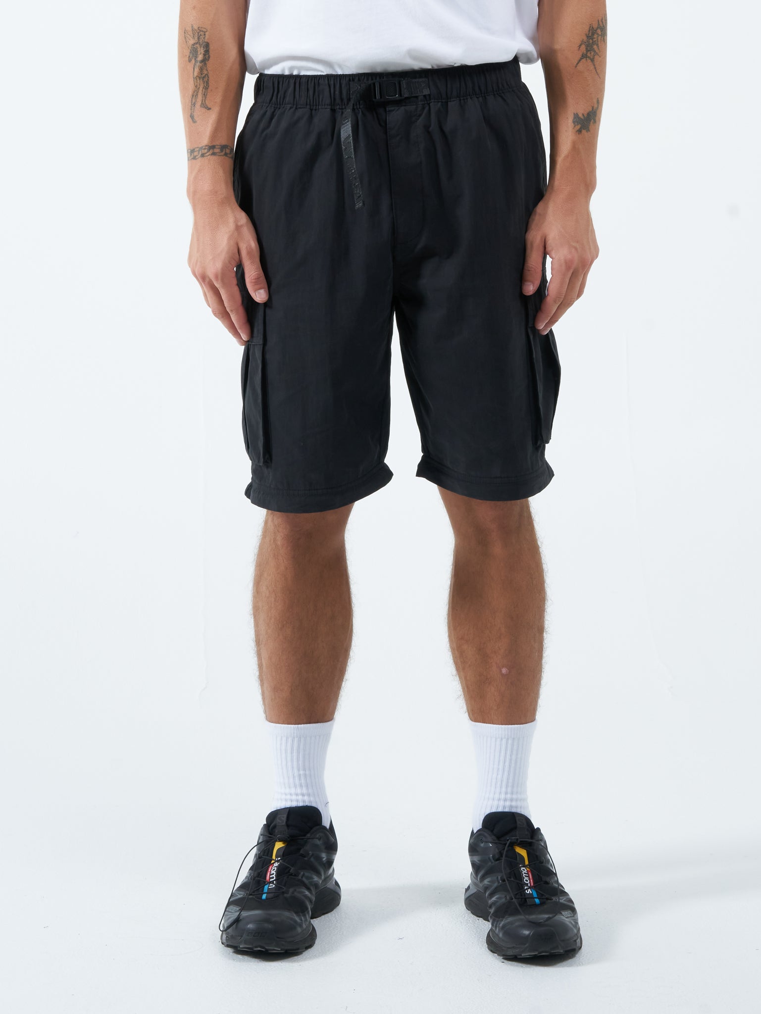 Why Wait Zip Off Cargo Pant - Washed Black