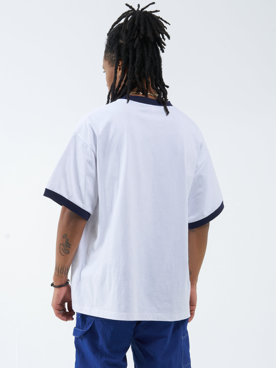 Tommy Two Box Fit Oversize Ringer Tee - White