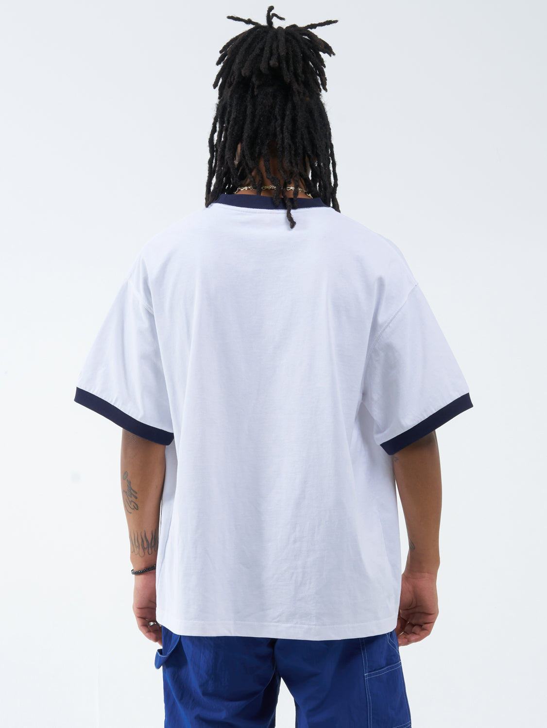 Tommy Two Box Fit Oversize Ringer Tee - White