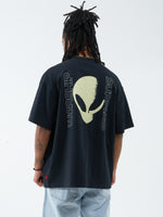 Visitors Box Fit Oversize Tee - Washed Black
