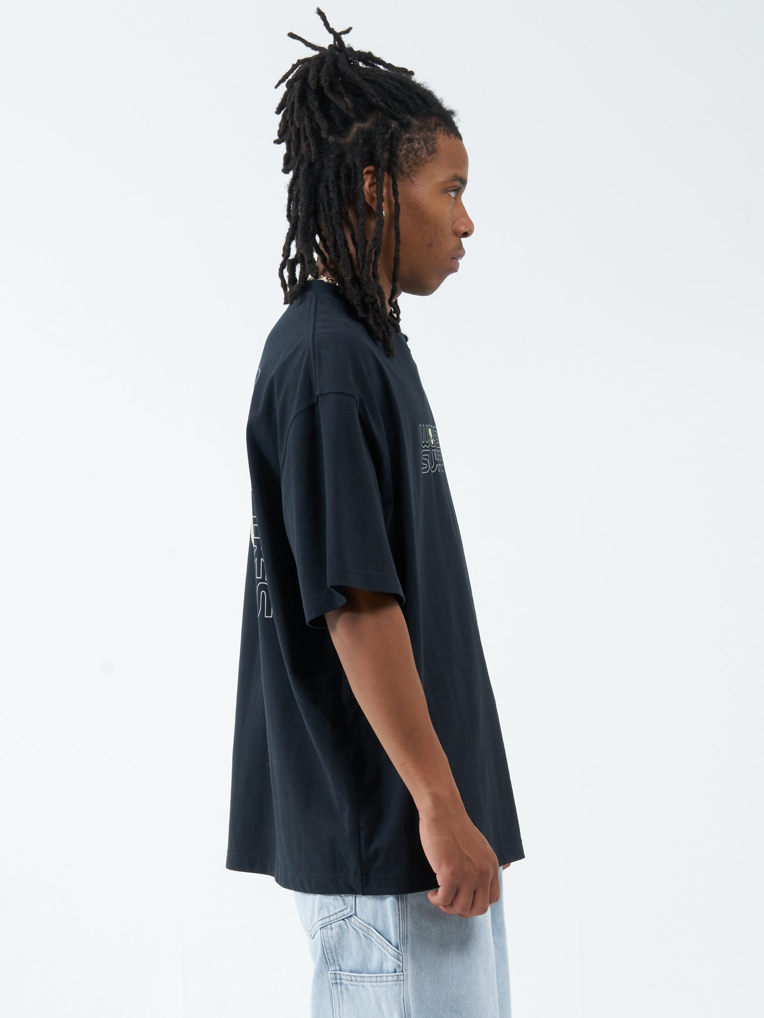 Visitors Box Fit Oversize Tee - Washed Black