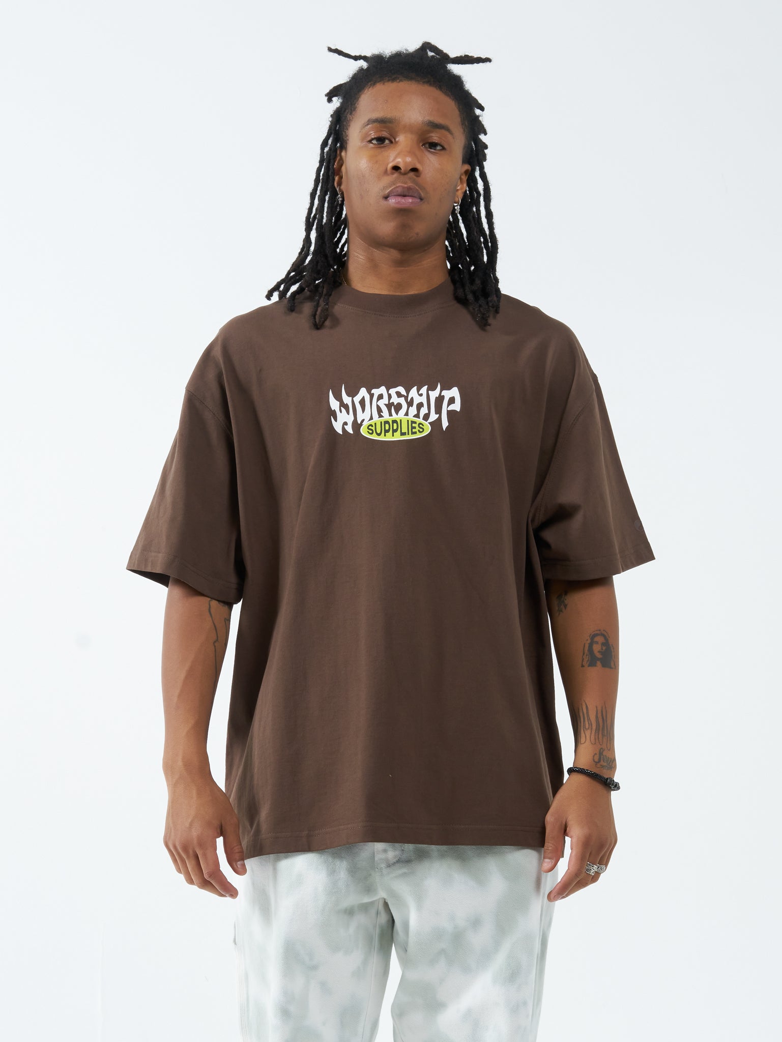 Monument Box Fit Oversize Tee - Rain Drum