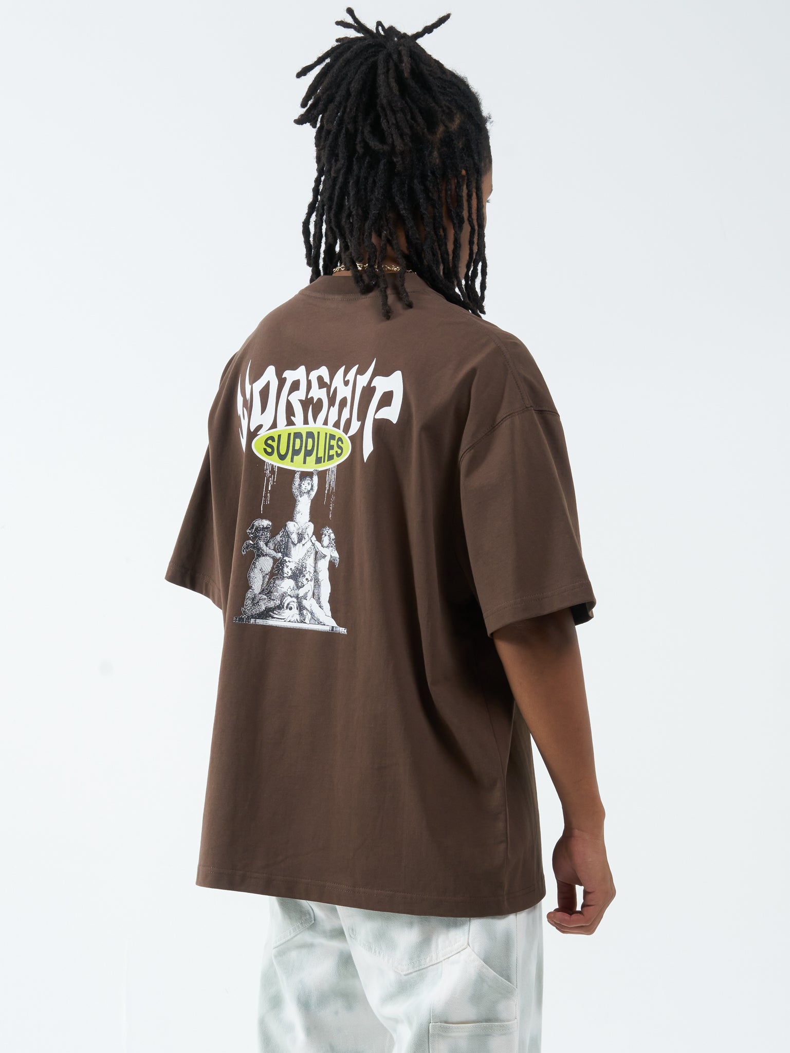 Monument Box Fit Oversize Tee - Rain Drum