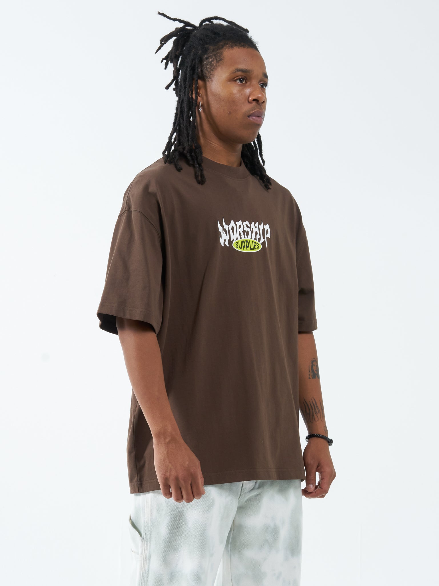 Monument Box Fit Oversize Tee - Rain Drum