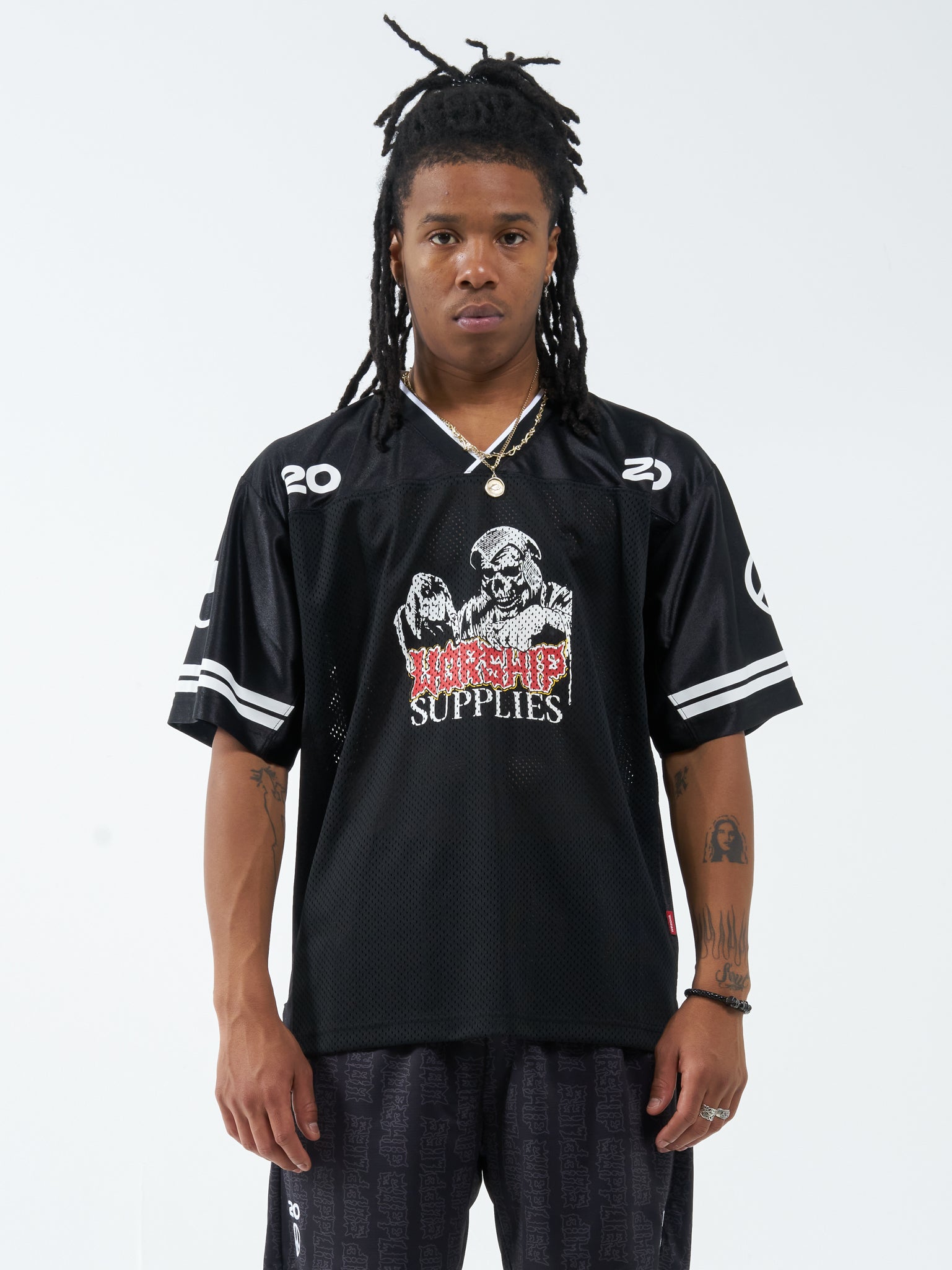 Begin Again Mesh Jersey Tee - Black