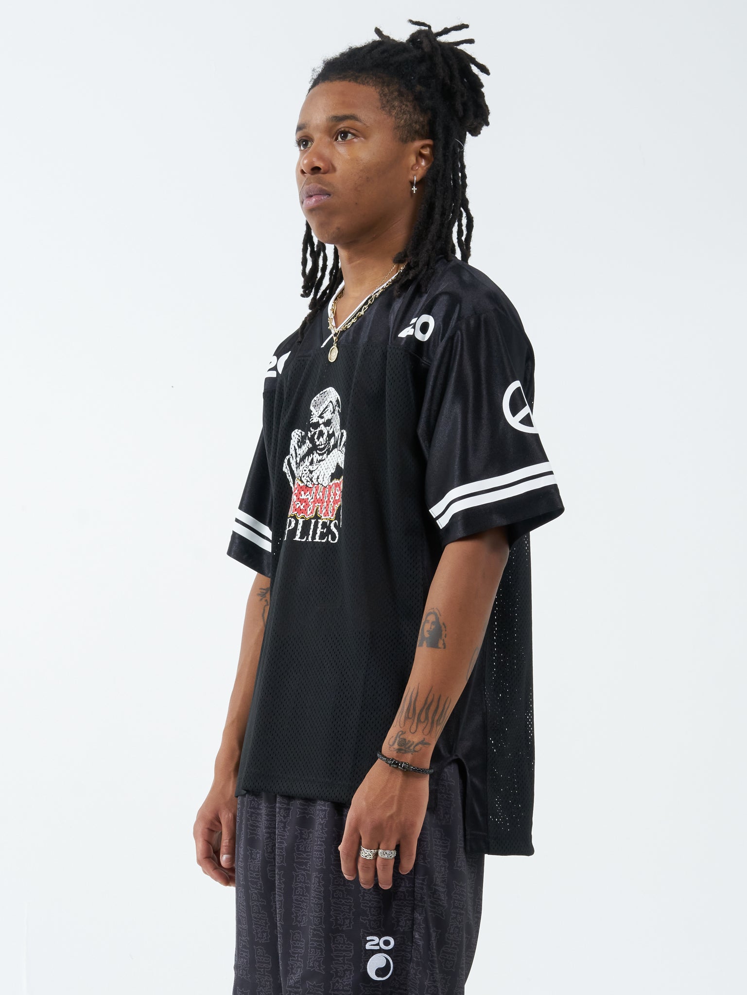 Begin Again Mesh Jersey Tee - Black