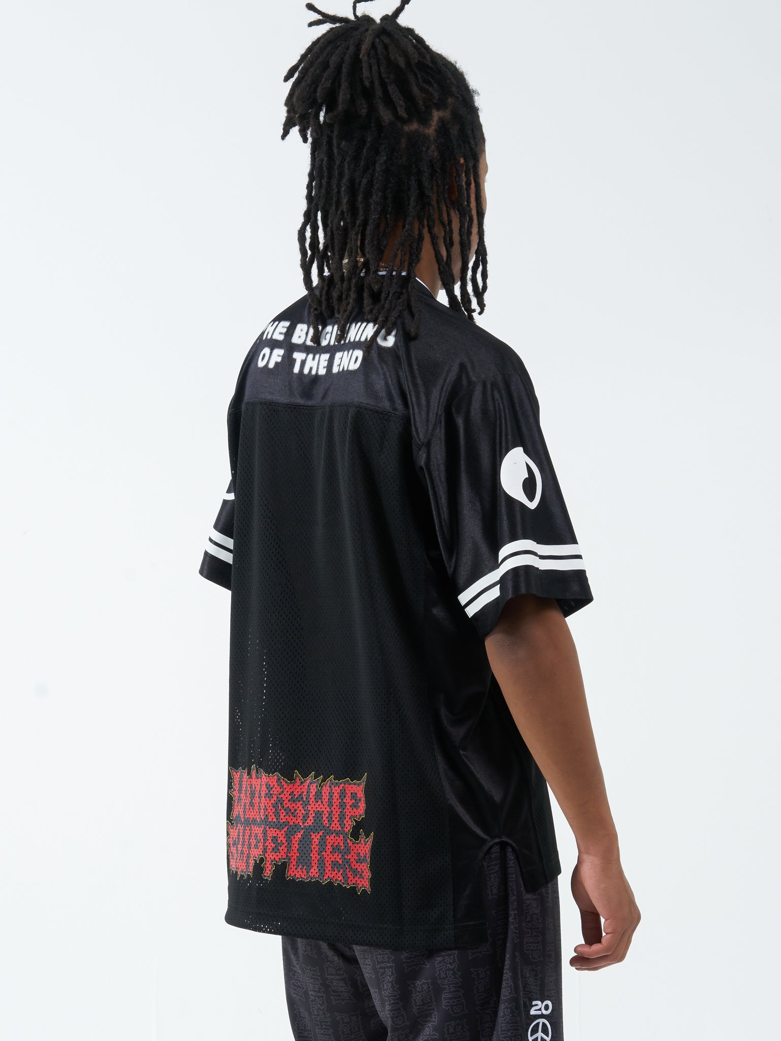 Begin Again Mesh Jersey Tee - Black