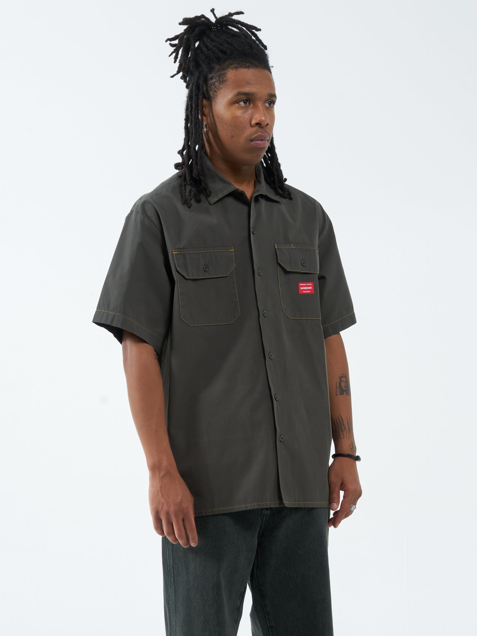 Service Work Shirt - Grape Leaf