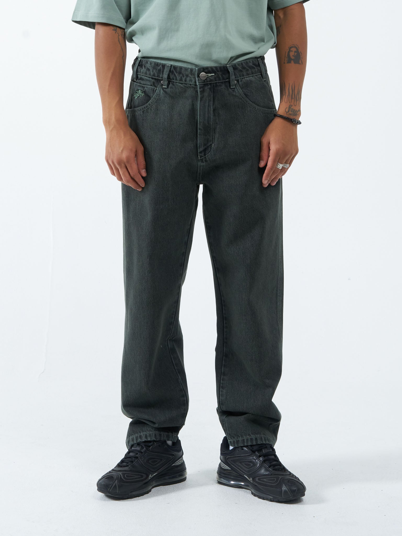 Lounger Jean - Spearmint Black Overdye