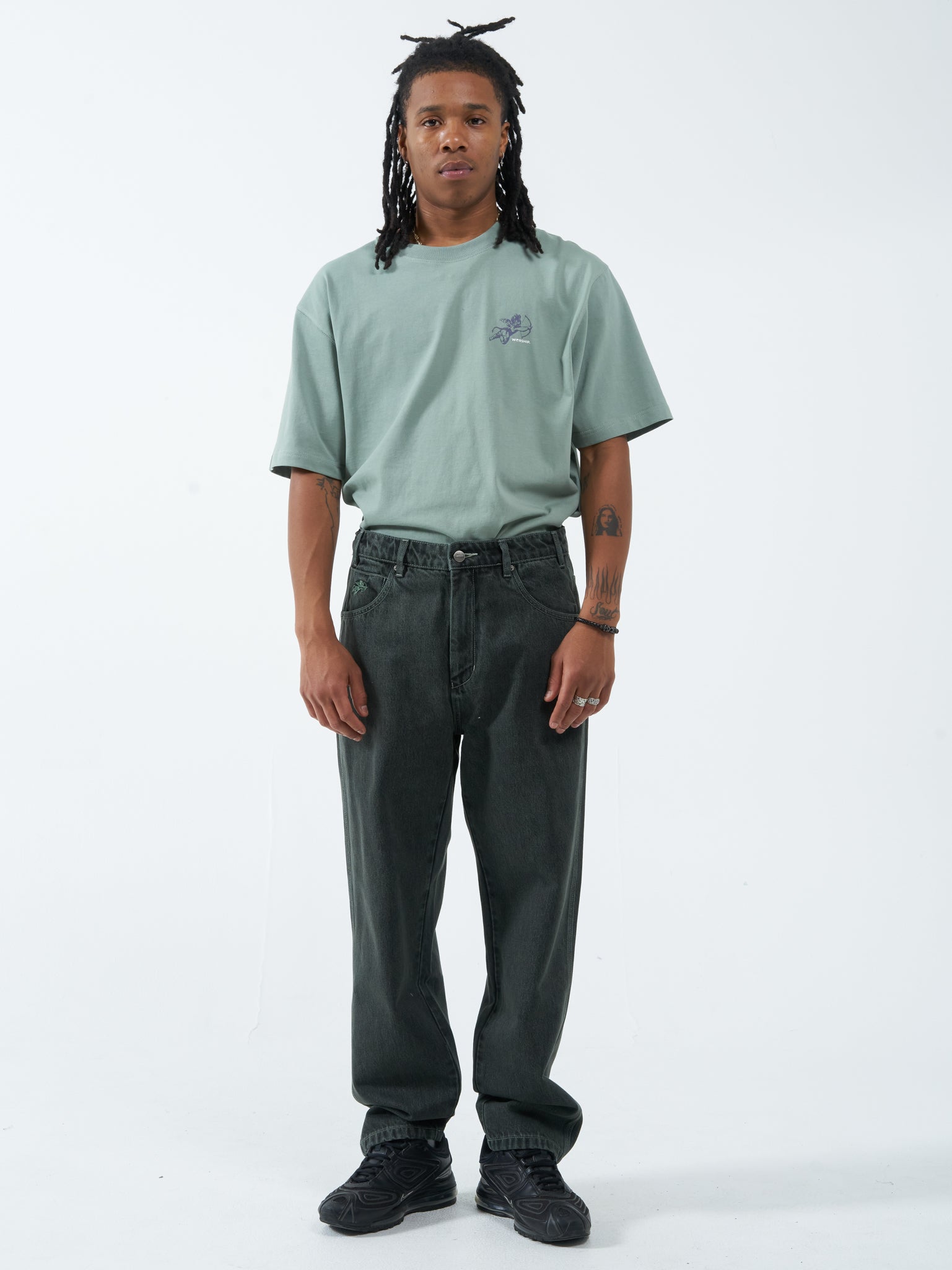 Lounger Jean - Spearmint Black Overdye