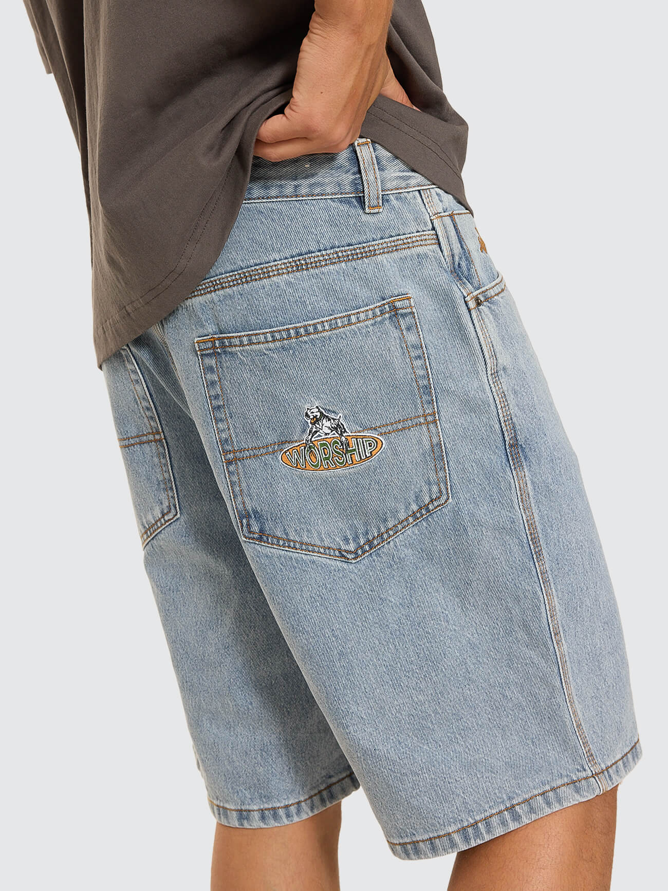Big Dawg Jean Short - Raged Blue