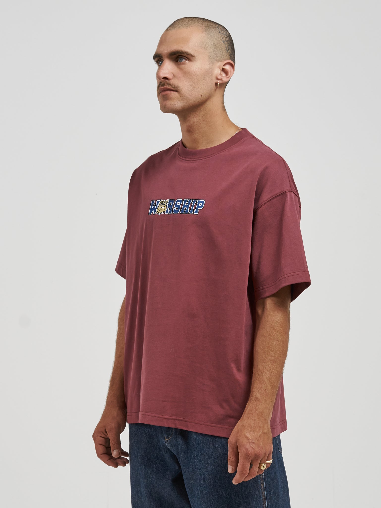 Dog Pound Oversize Tee - Wine