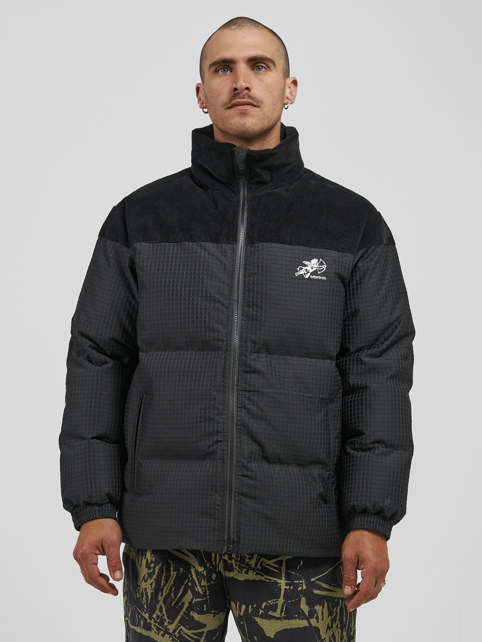 Cherub Puffer Jacket - Black