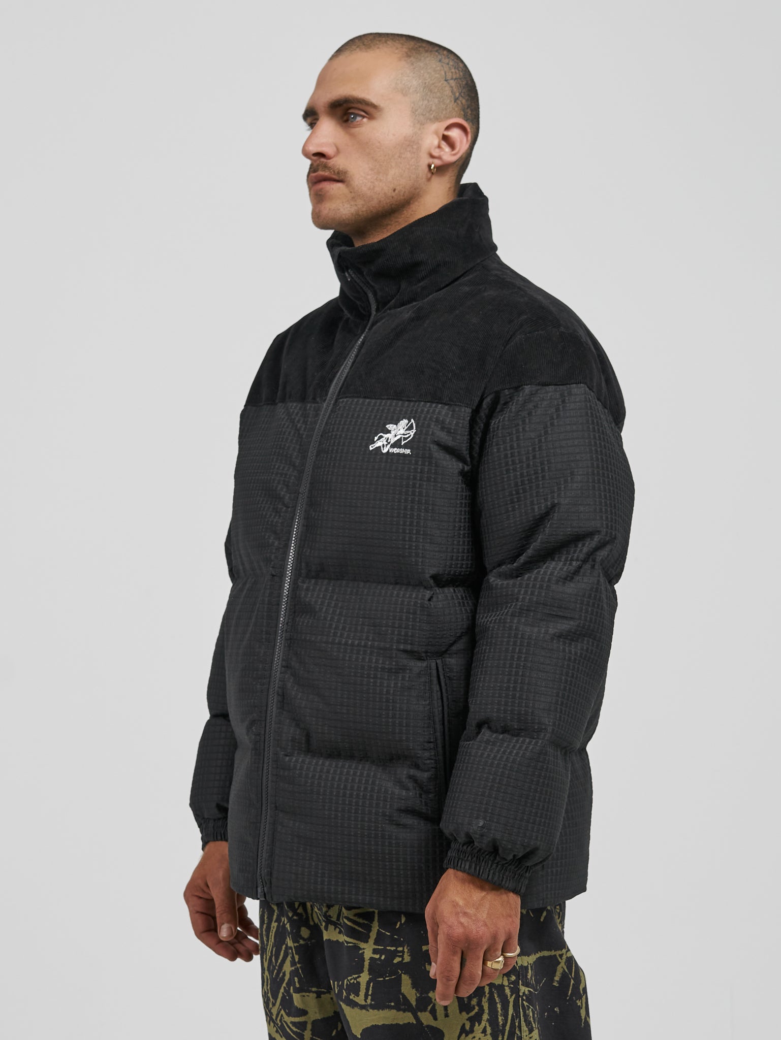 Cherub Puffer Jacket - Black