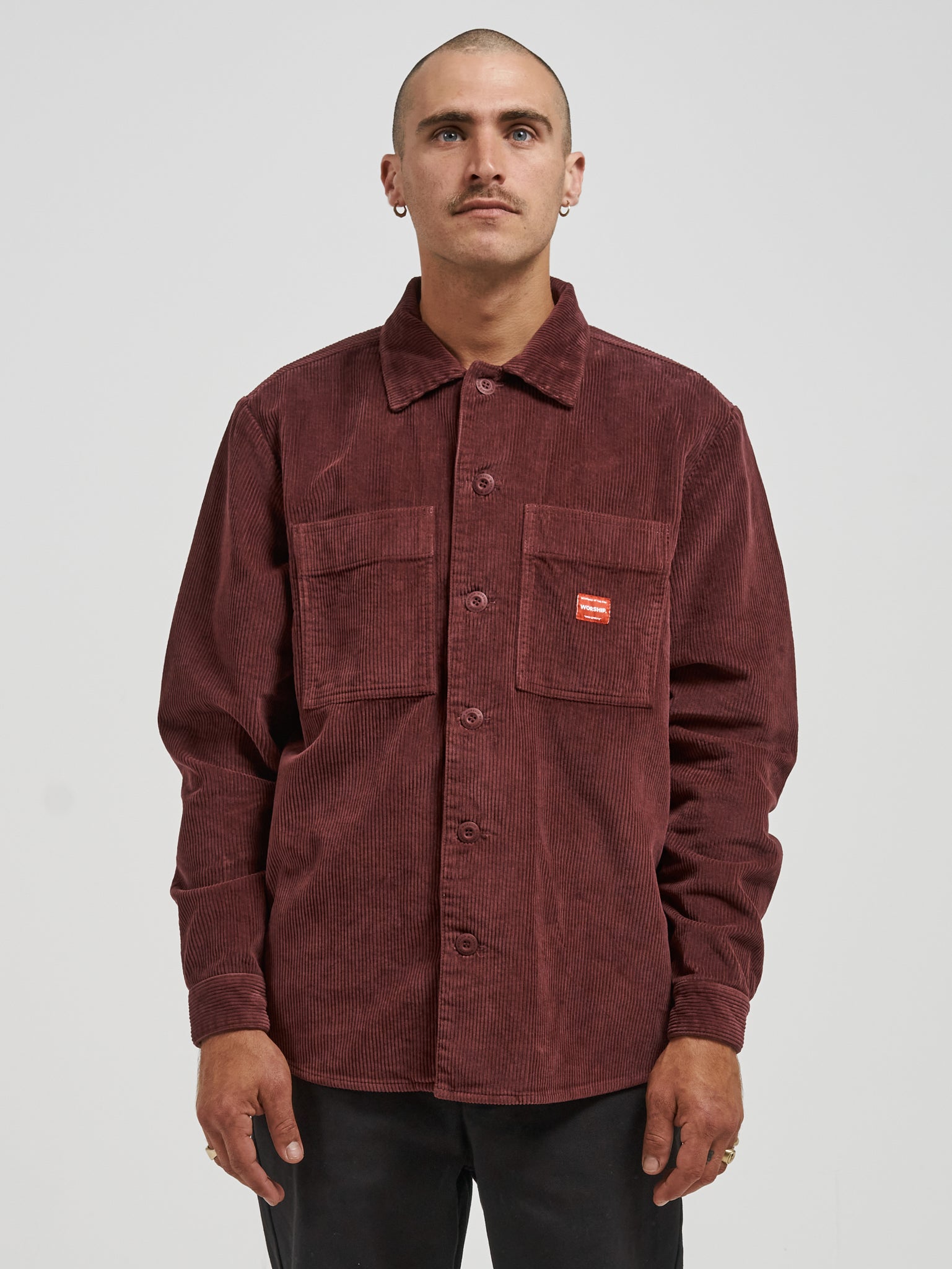 Dog Pound Overshirt - Burgundy