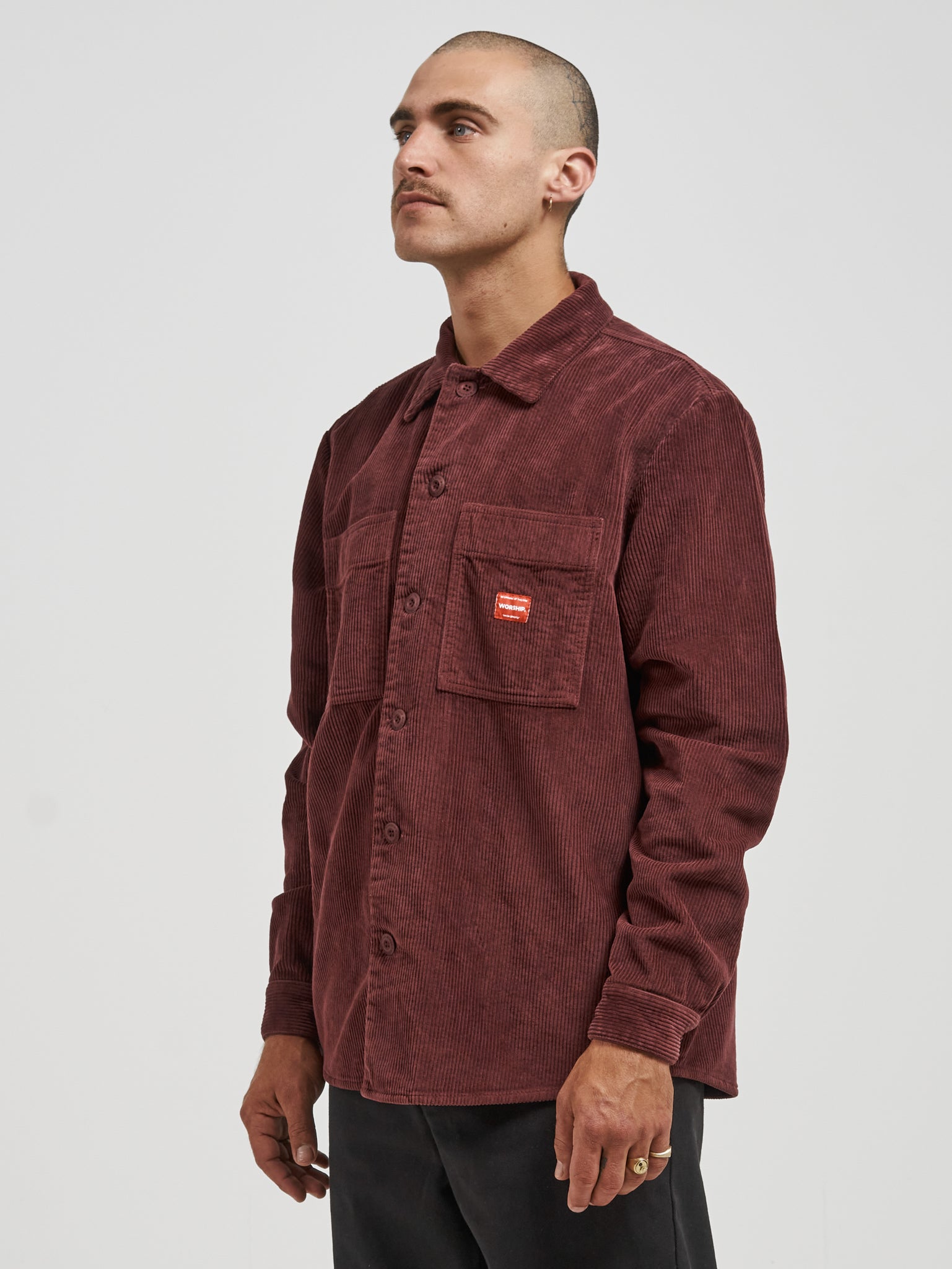 Dog Pound Overshirt - Burgundy