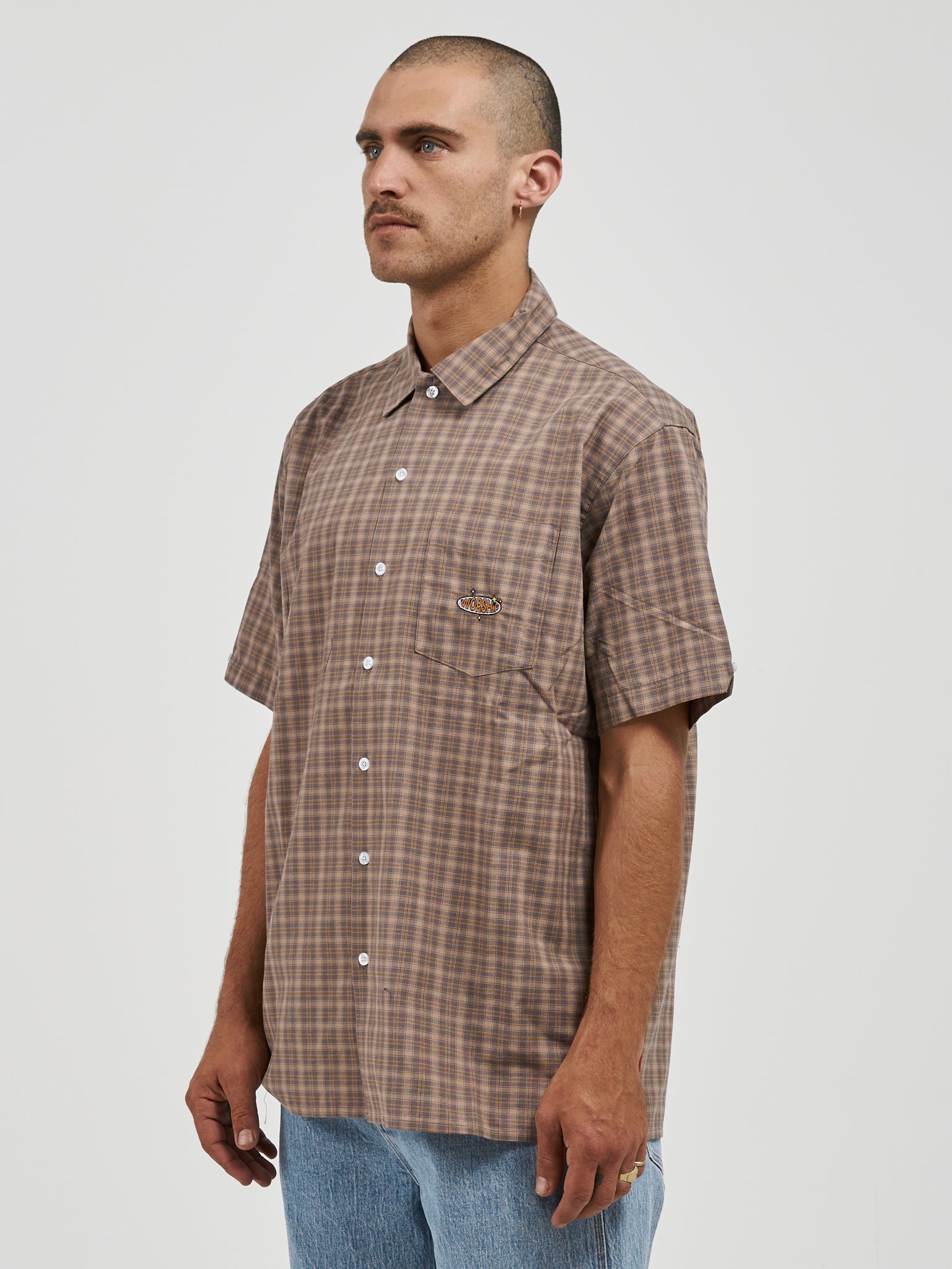 Badger Short Sleeve Shirt - Rain Drum