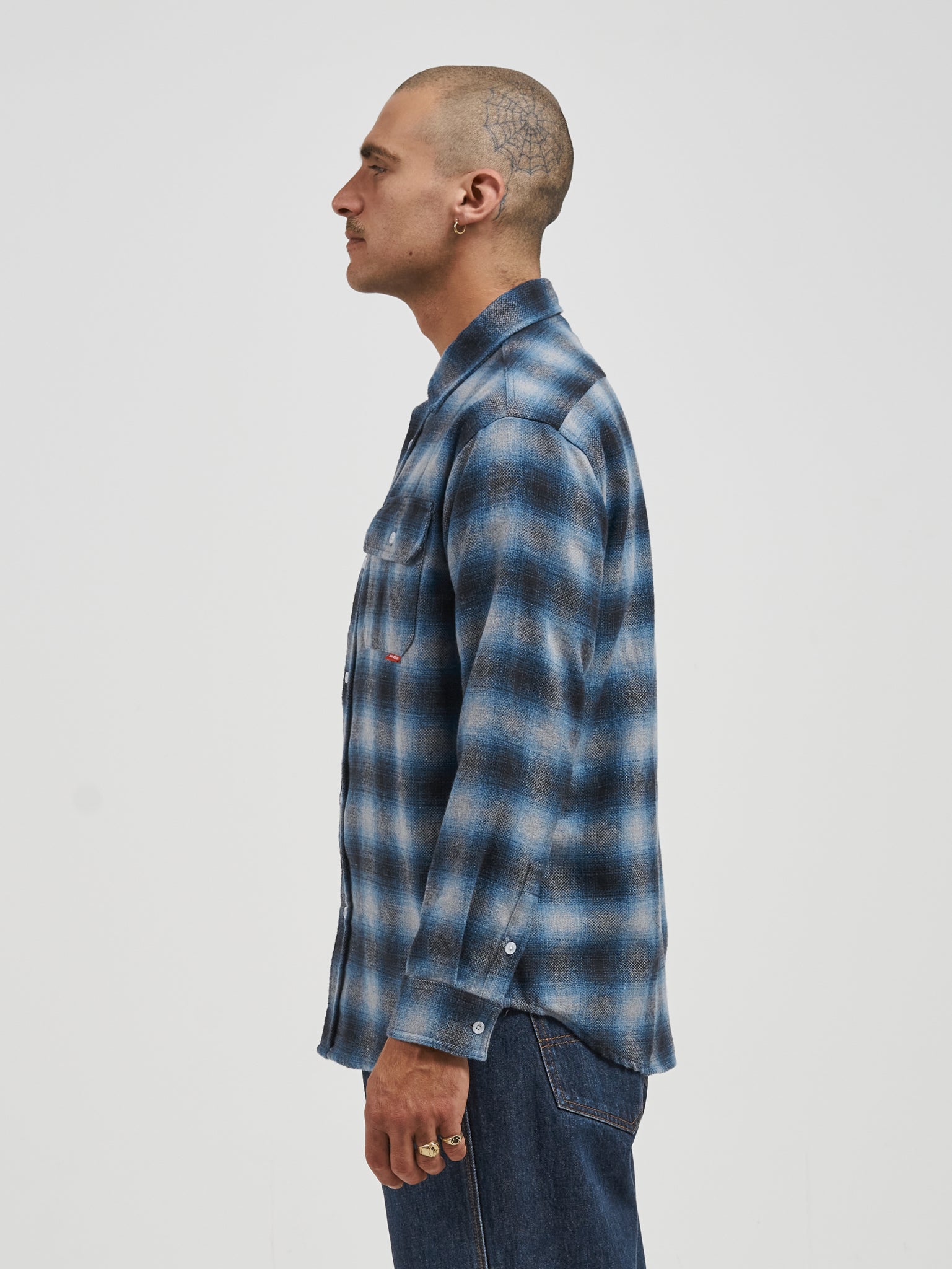 Spud Long Sleeve Flanno - Blue