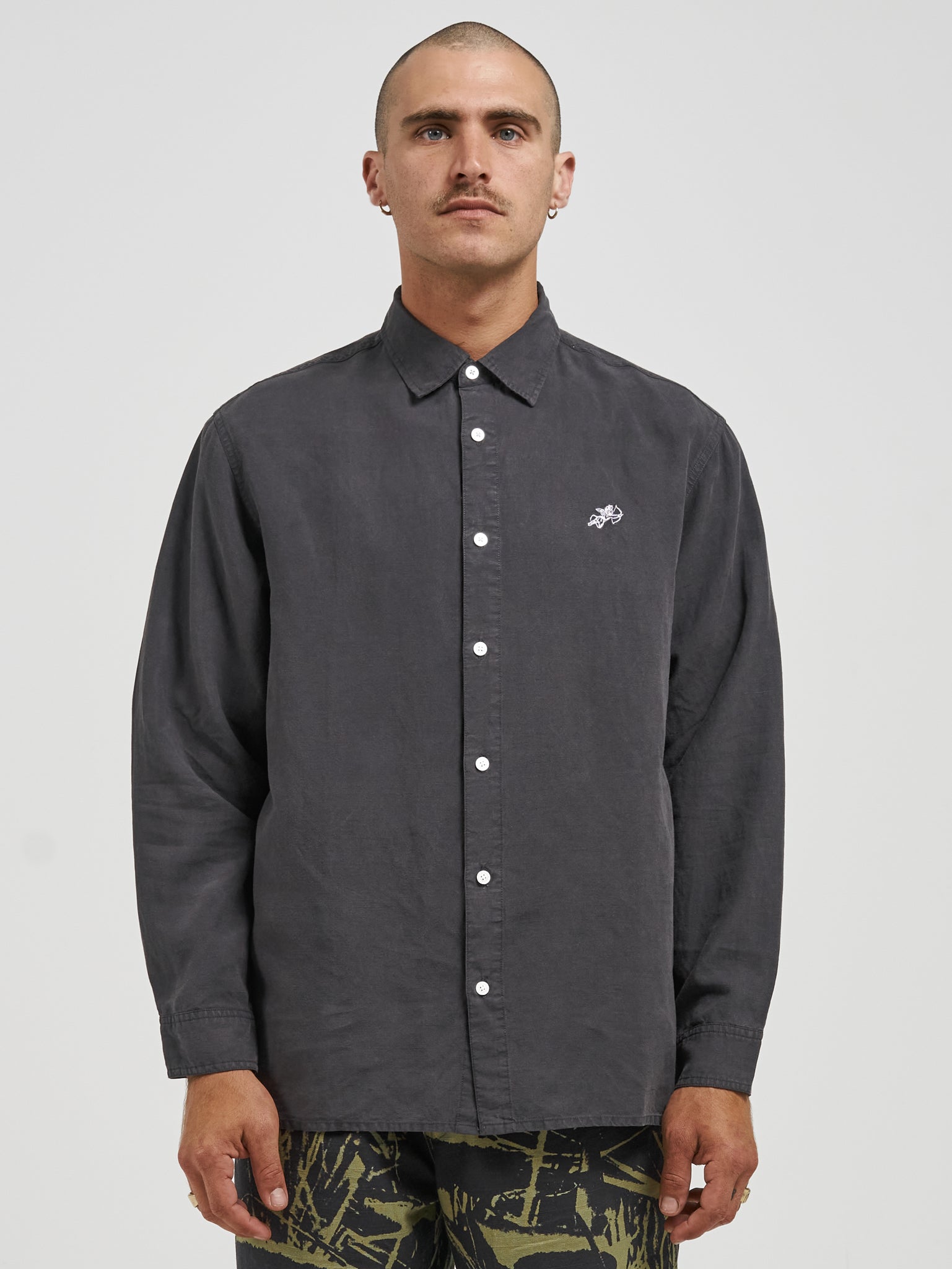 Cherub Long Sleeve Shirt - Worn Black