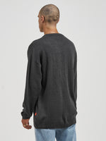 Shattered Crew Knit - Charcoal