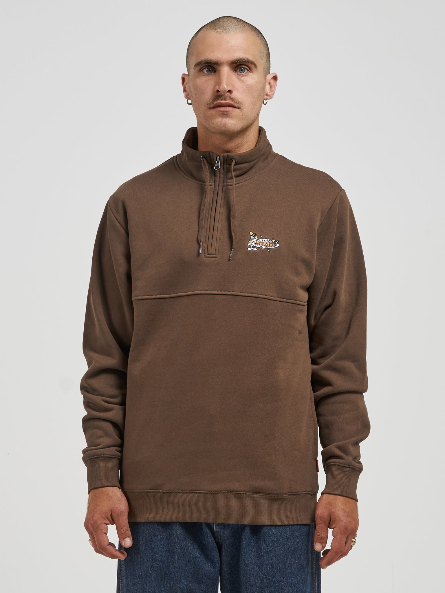 Badger Quarter Zip Fleece - Rain Drum