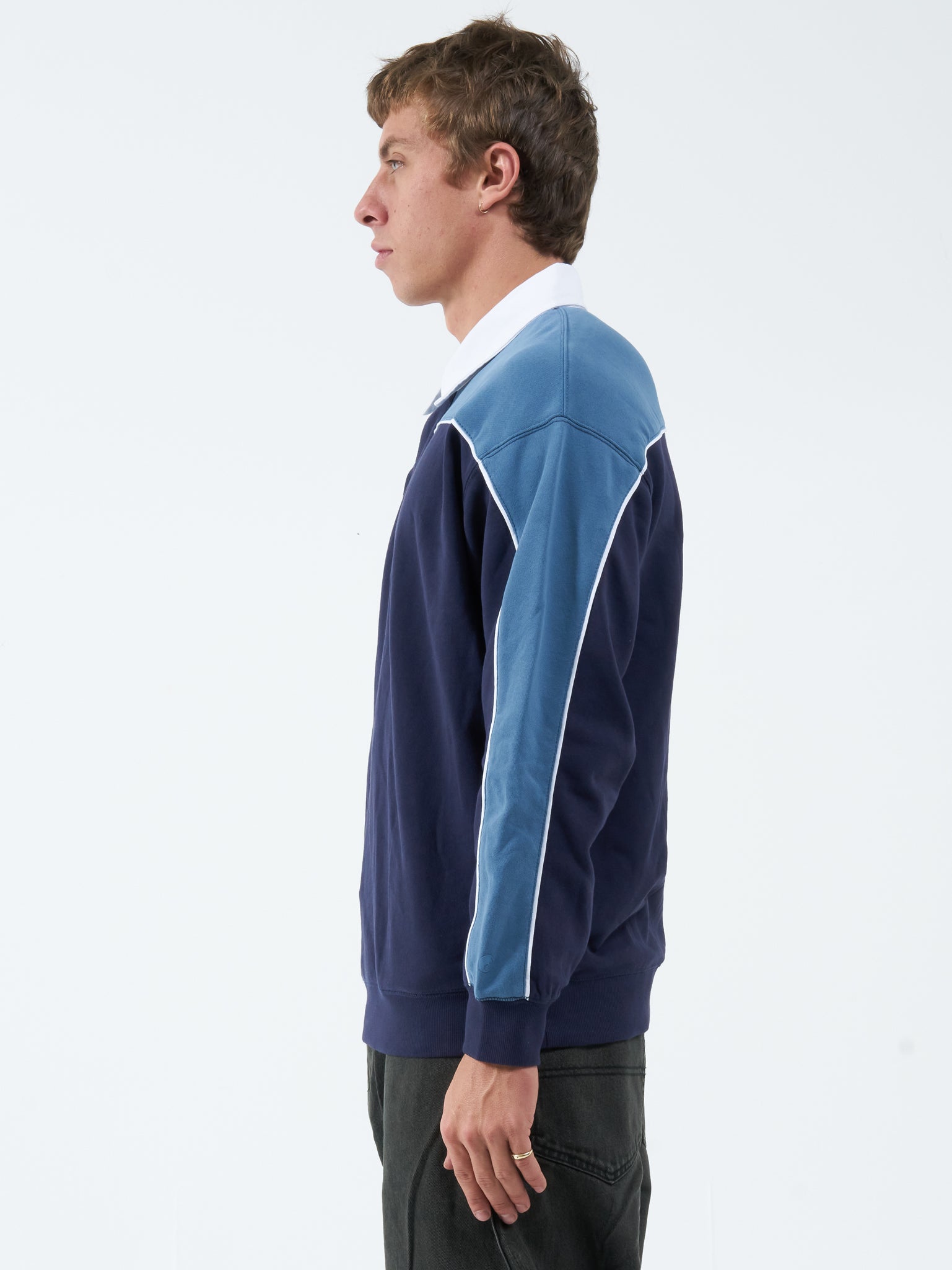 Tommy Gun Rugby Crew Fleece - Peacoat Blue