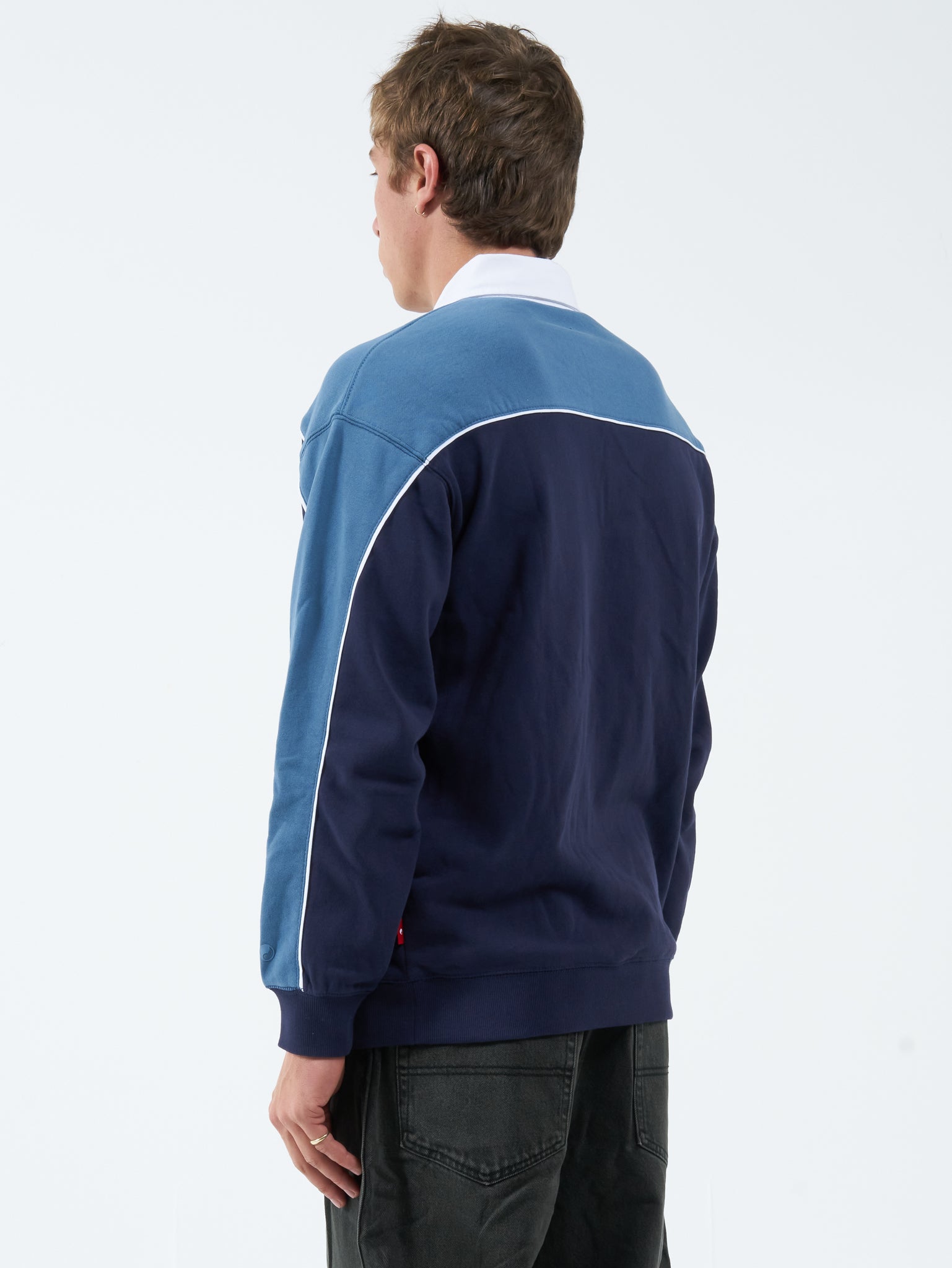 Tommy Gun Rugby Crew Fleece - Peacoat Blue