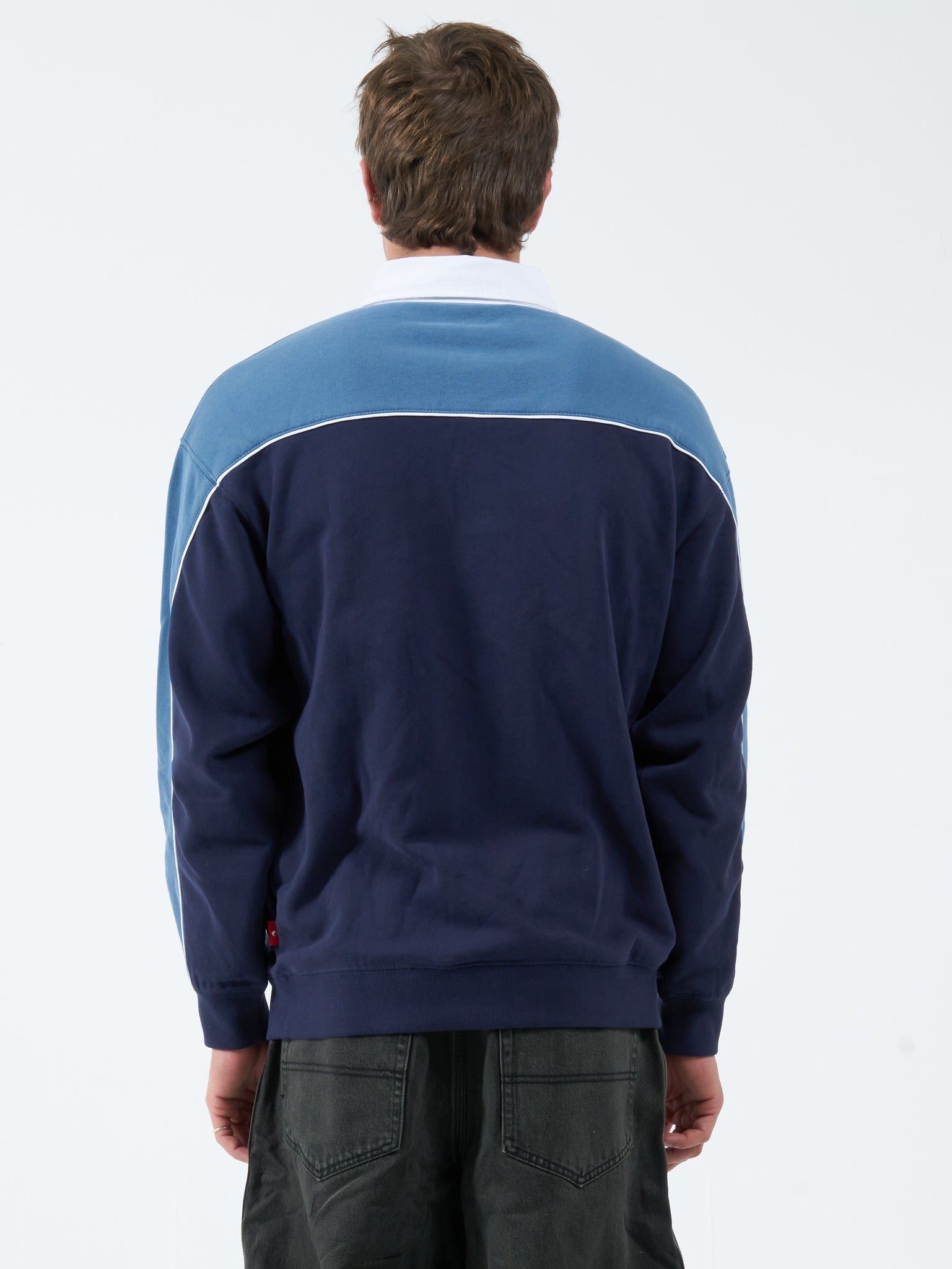 Tommy Gun Rugby Crew Fleece - Peacoat Blue