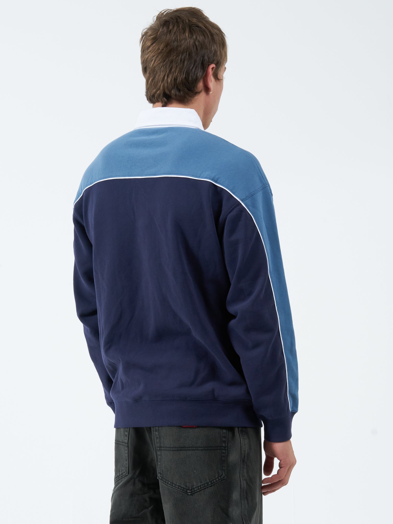 Tommy Gun Rugby Crew Fleece - Peacoat Blue