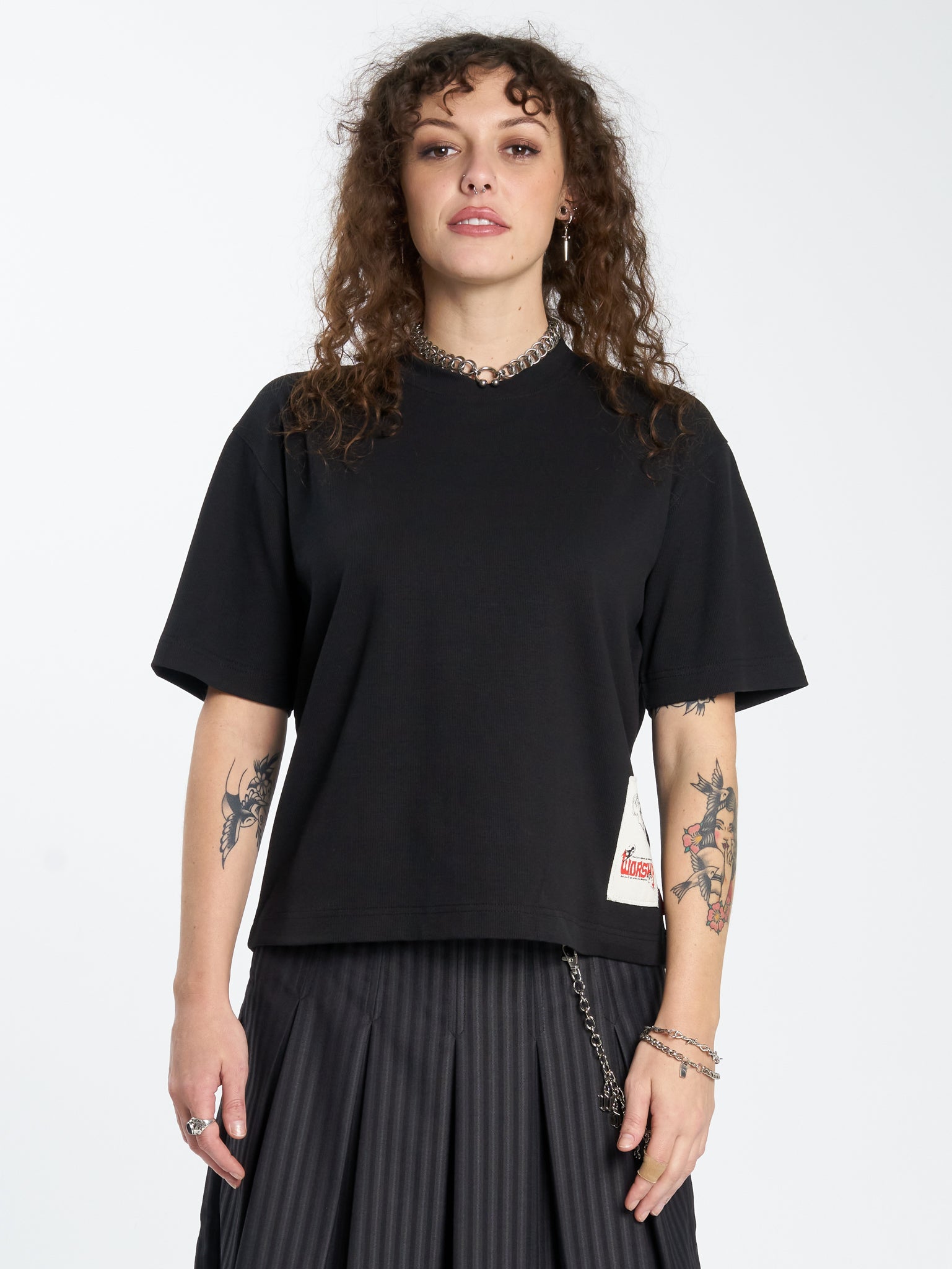 Purgatory Rib Regular Fit Tee - Black