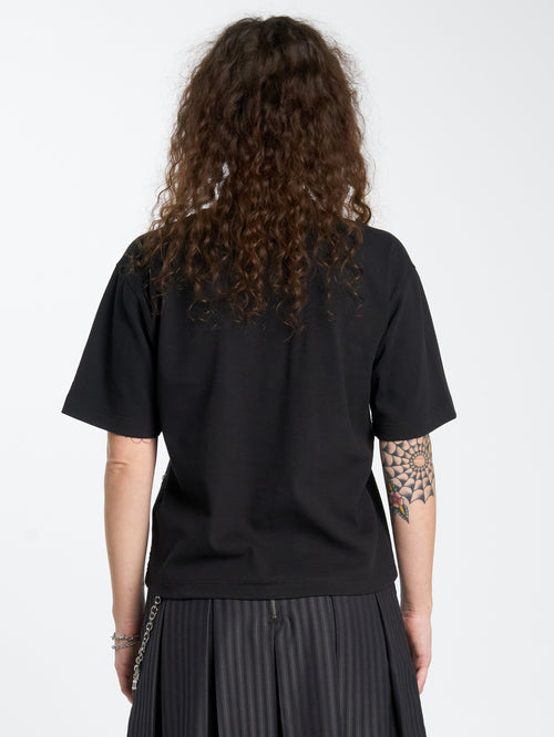 Purgatory Rib Regular Fit Tee - Black