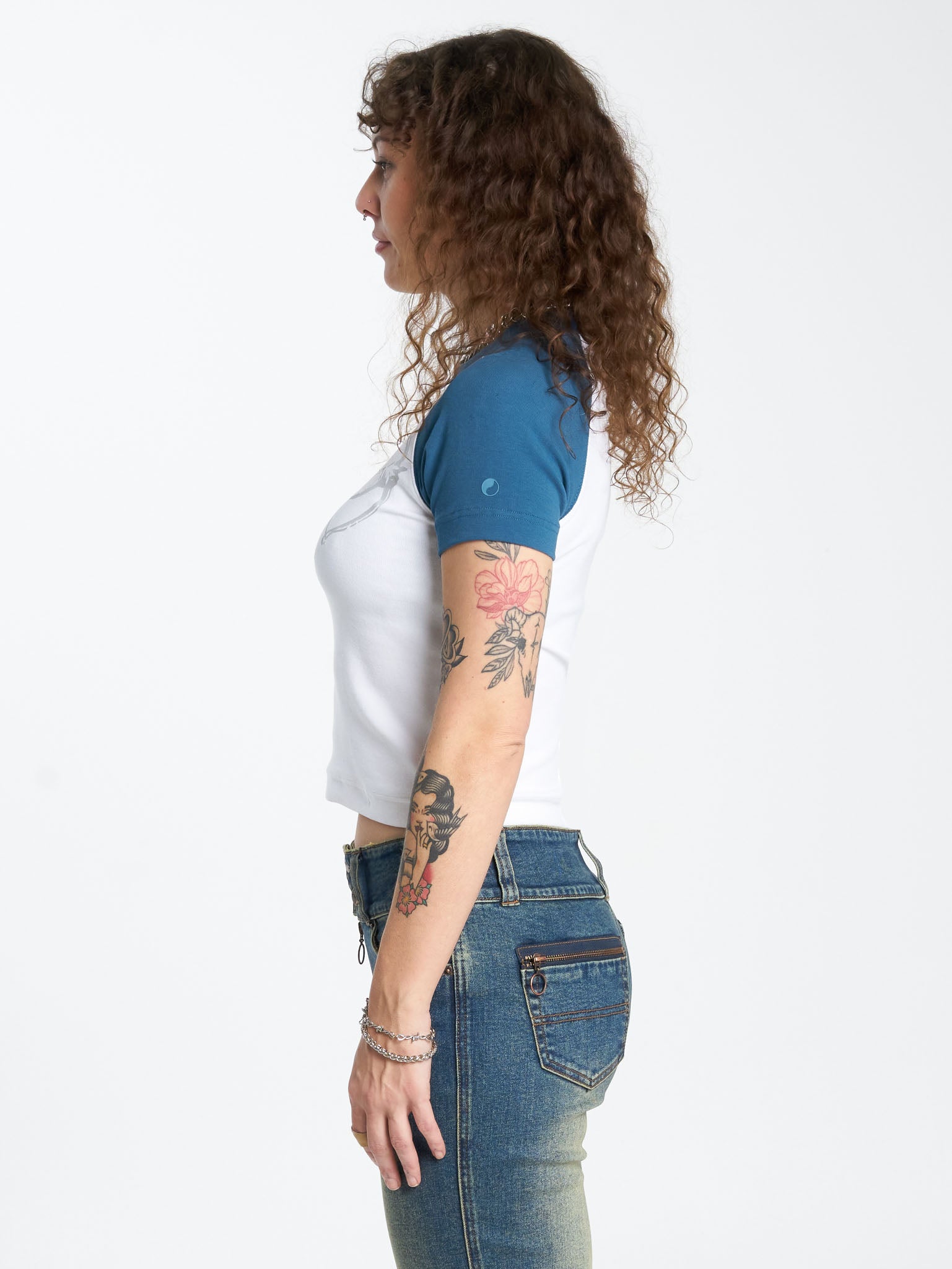 Cherub Slim Raglan Tee - Moroccan Blue