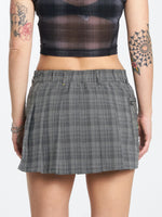 Unified Pleat Mini Skirt - Peat