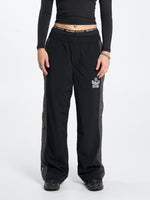 Win Win Crushed Nylon Track Pant - Black