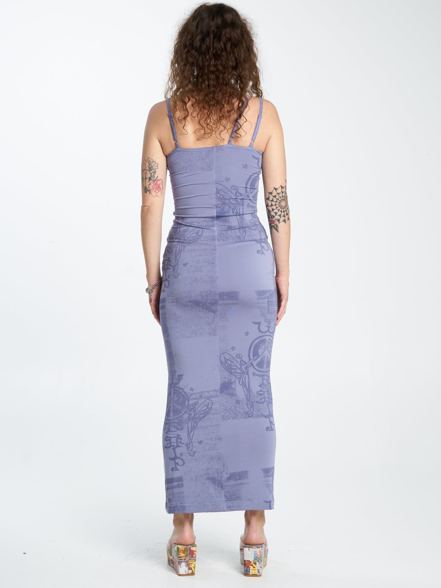 Dust Strappy Maxi Dress - Heron