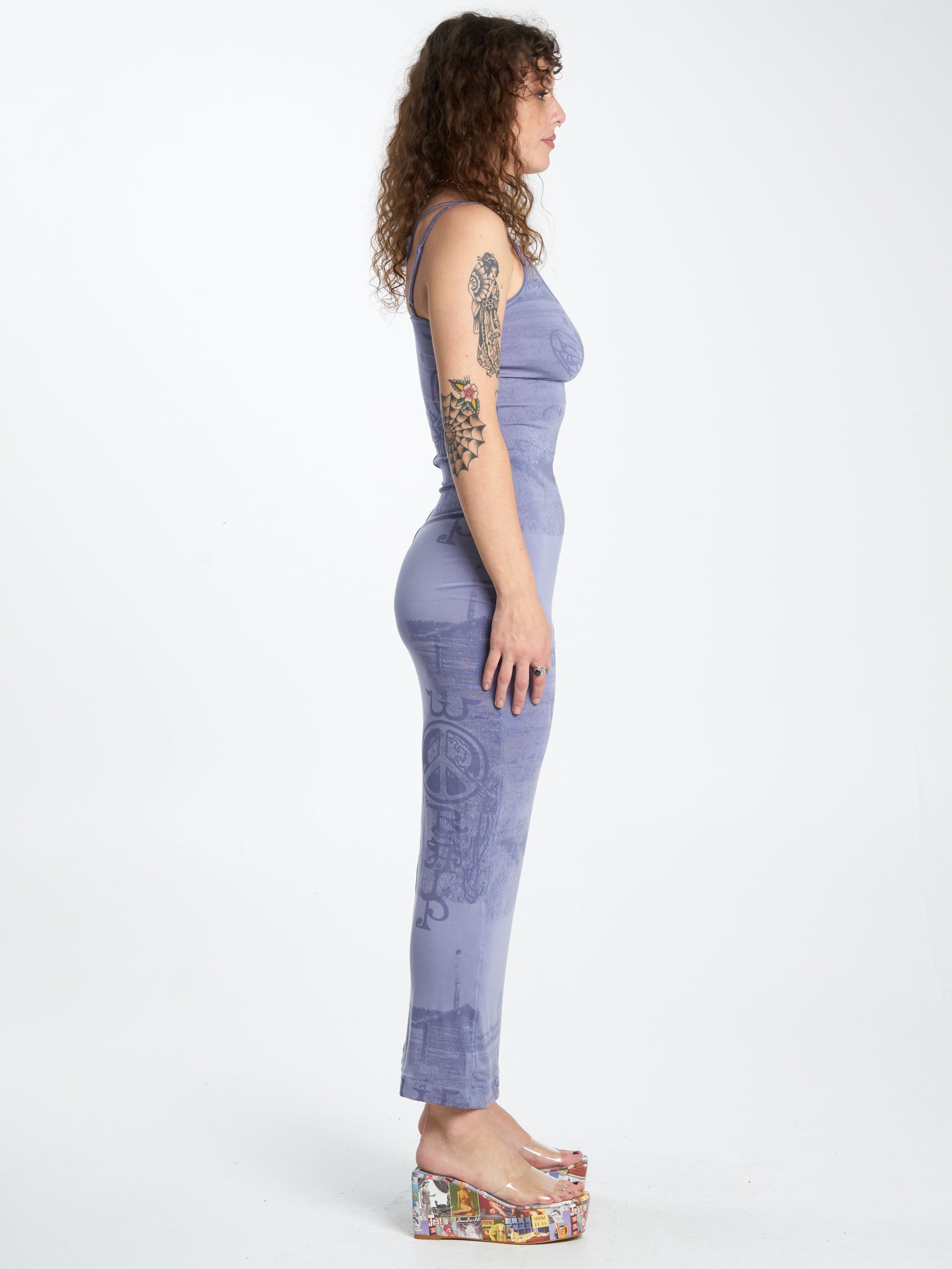 Dust Strappy Maxi Dress - Heron