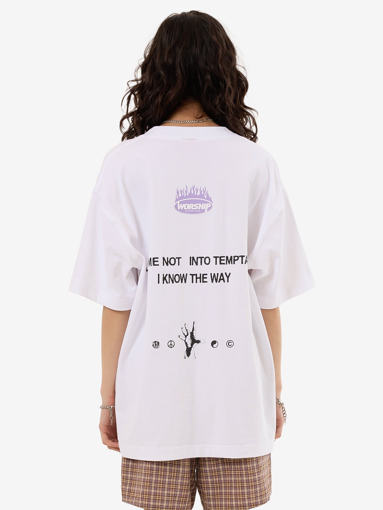 Temptation Oversize Fit Tee - White 4