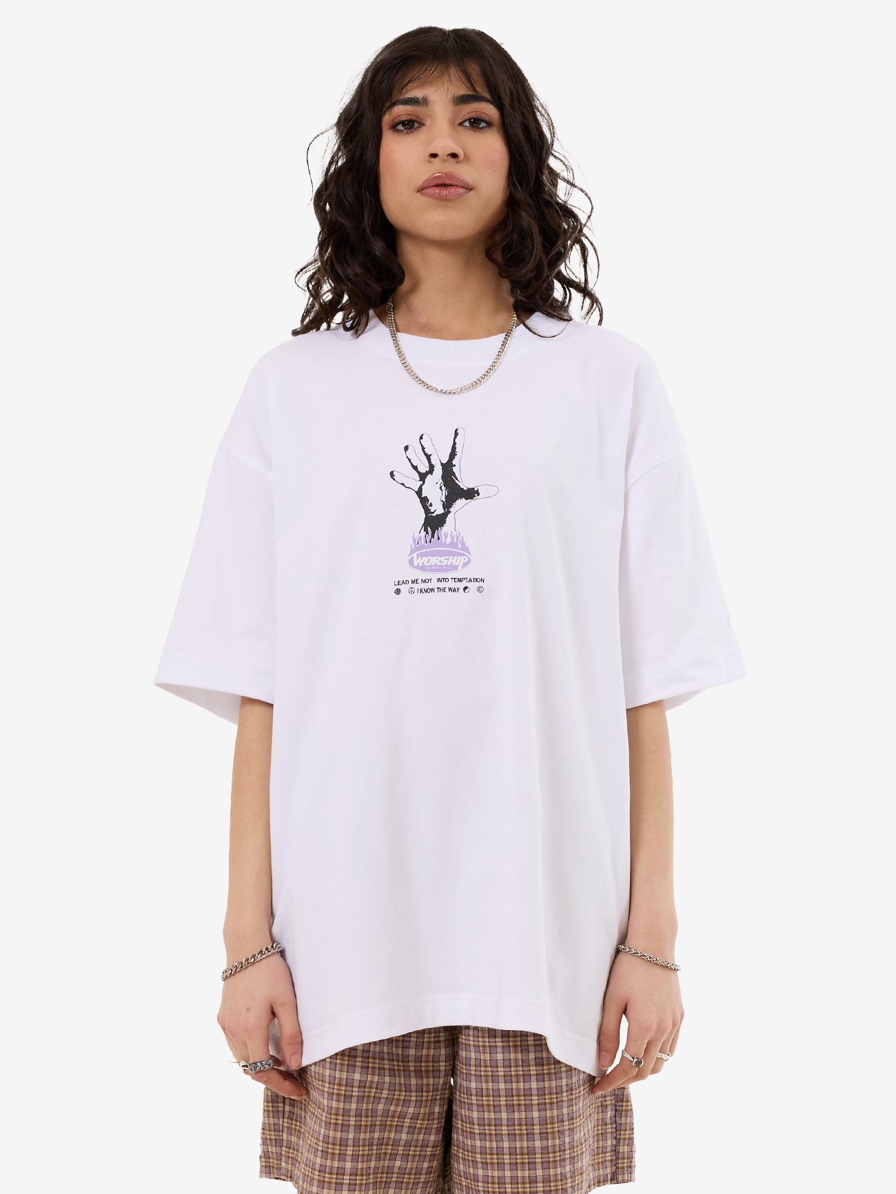 Temptation Oversize Fit Tee - White