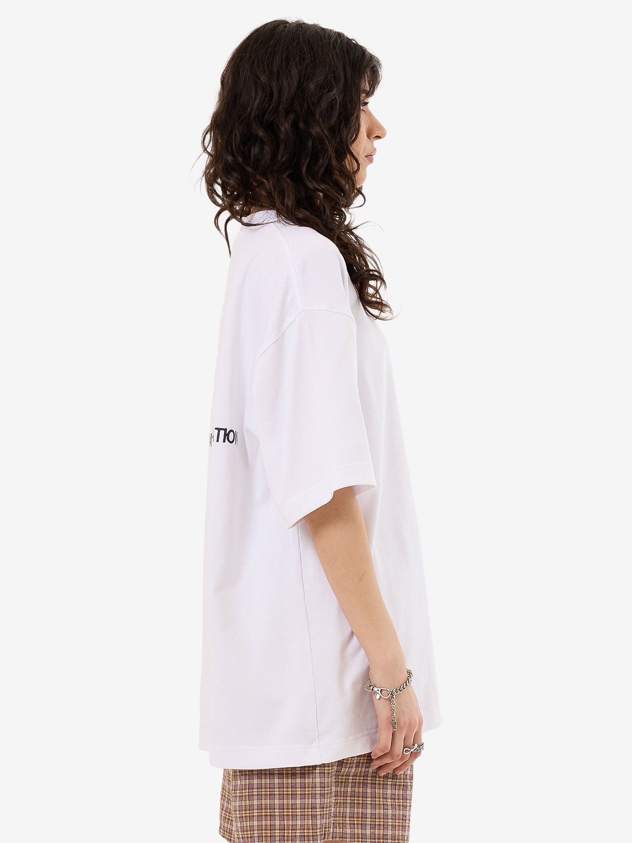 Temptation Oversize Fit Tee - White 4