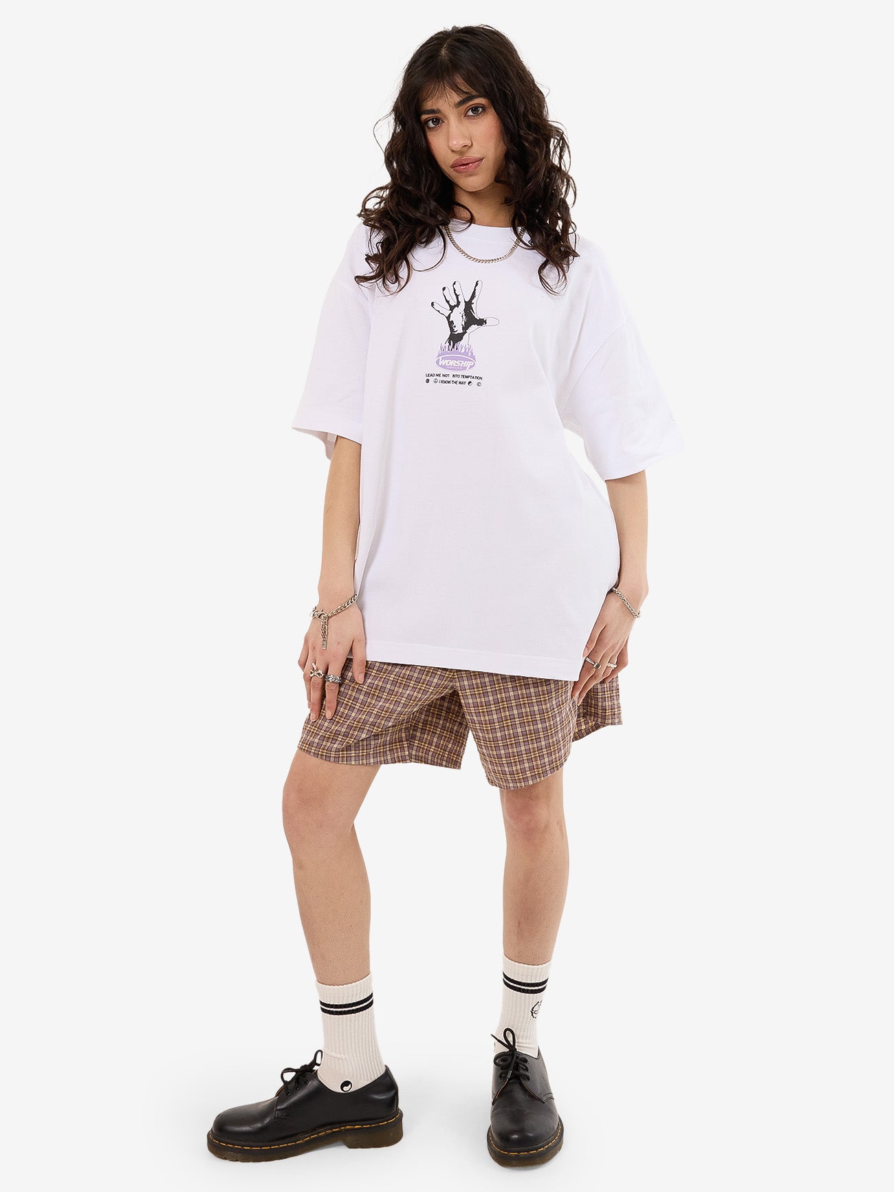 Temptation Oversize Fit Tee - White 4