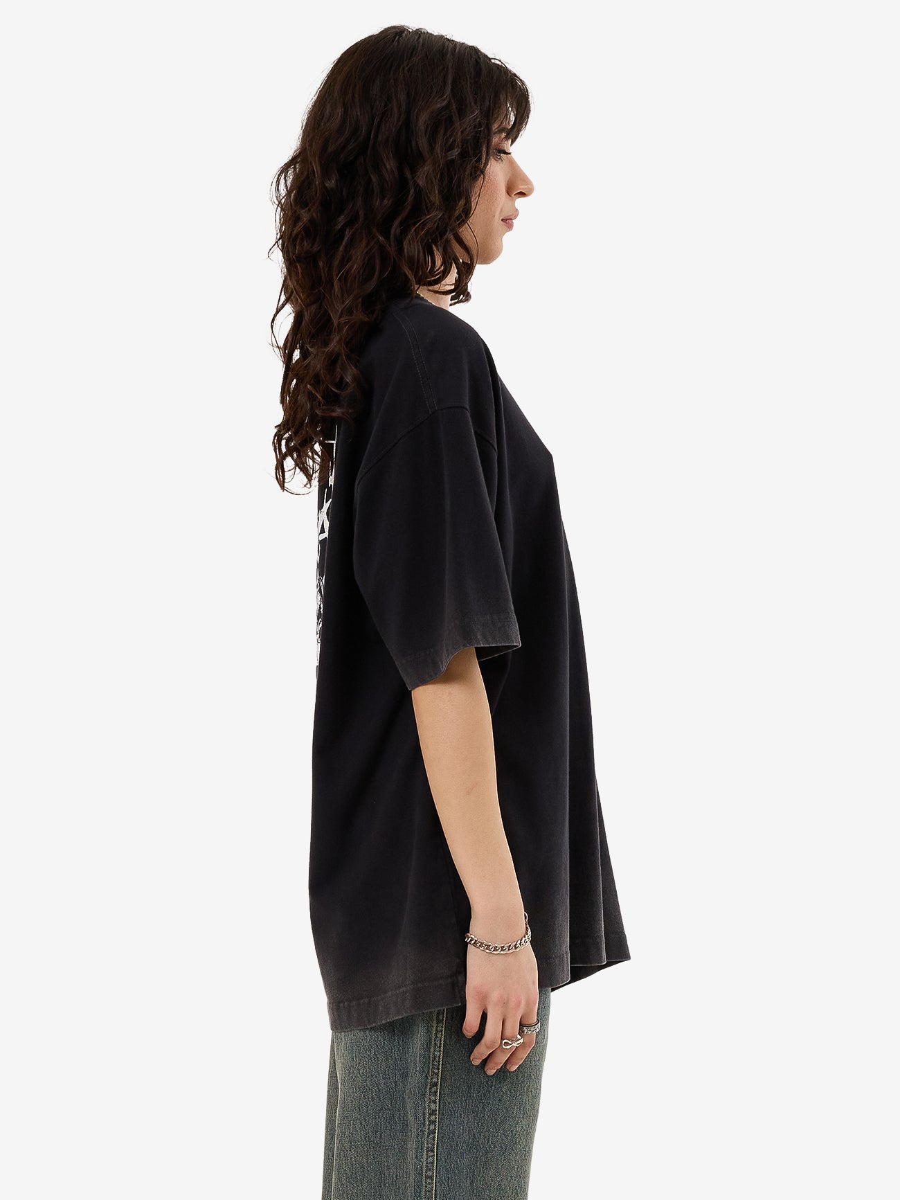 At Peace Oversize Fit Tee - Black Sun Fade 4