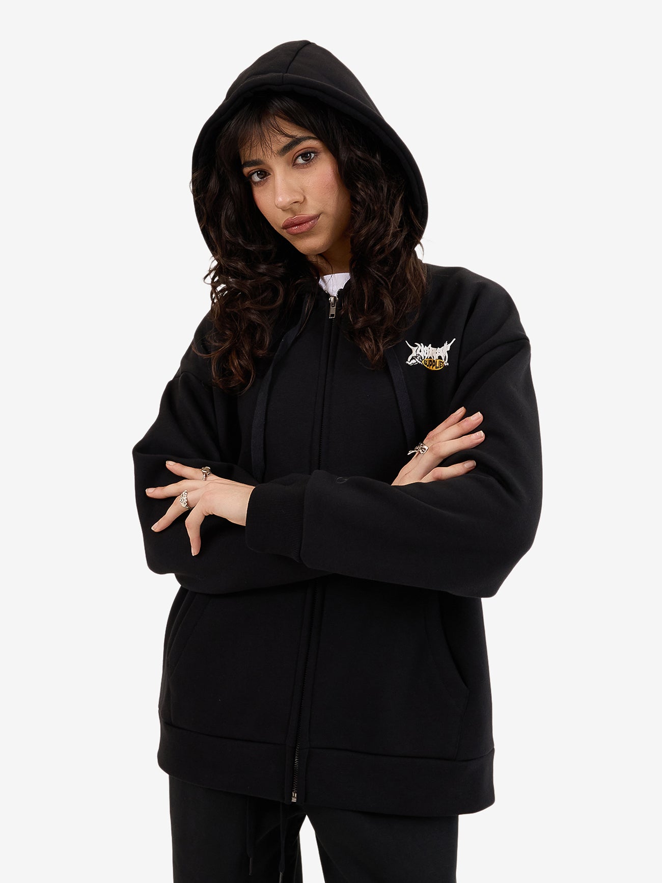 Messenger Zip Front Hood - Black 4