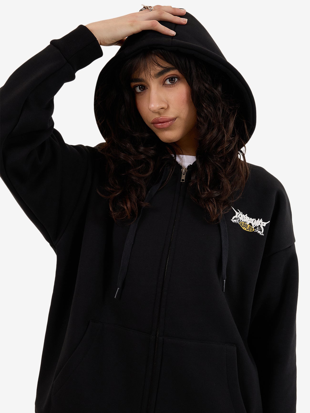 Messenger Zip Front Hood - Black 4