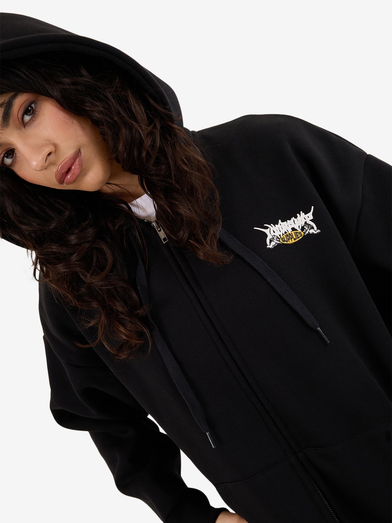 Messenger Zip Front Hood - Black 4