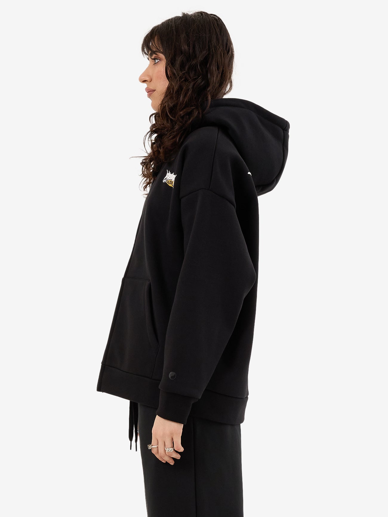 Messenger Zip Front Hood - Black 4