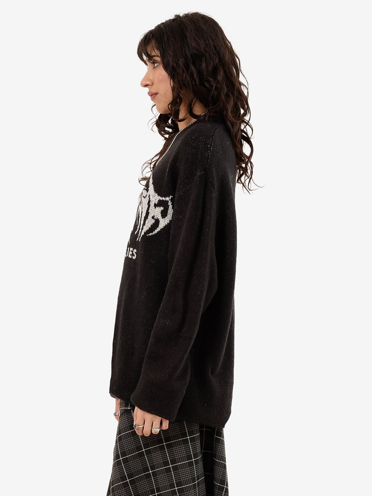 Diablo Box Fit Crew Knit - Black 4