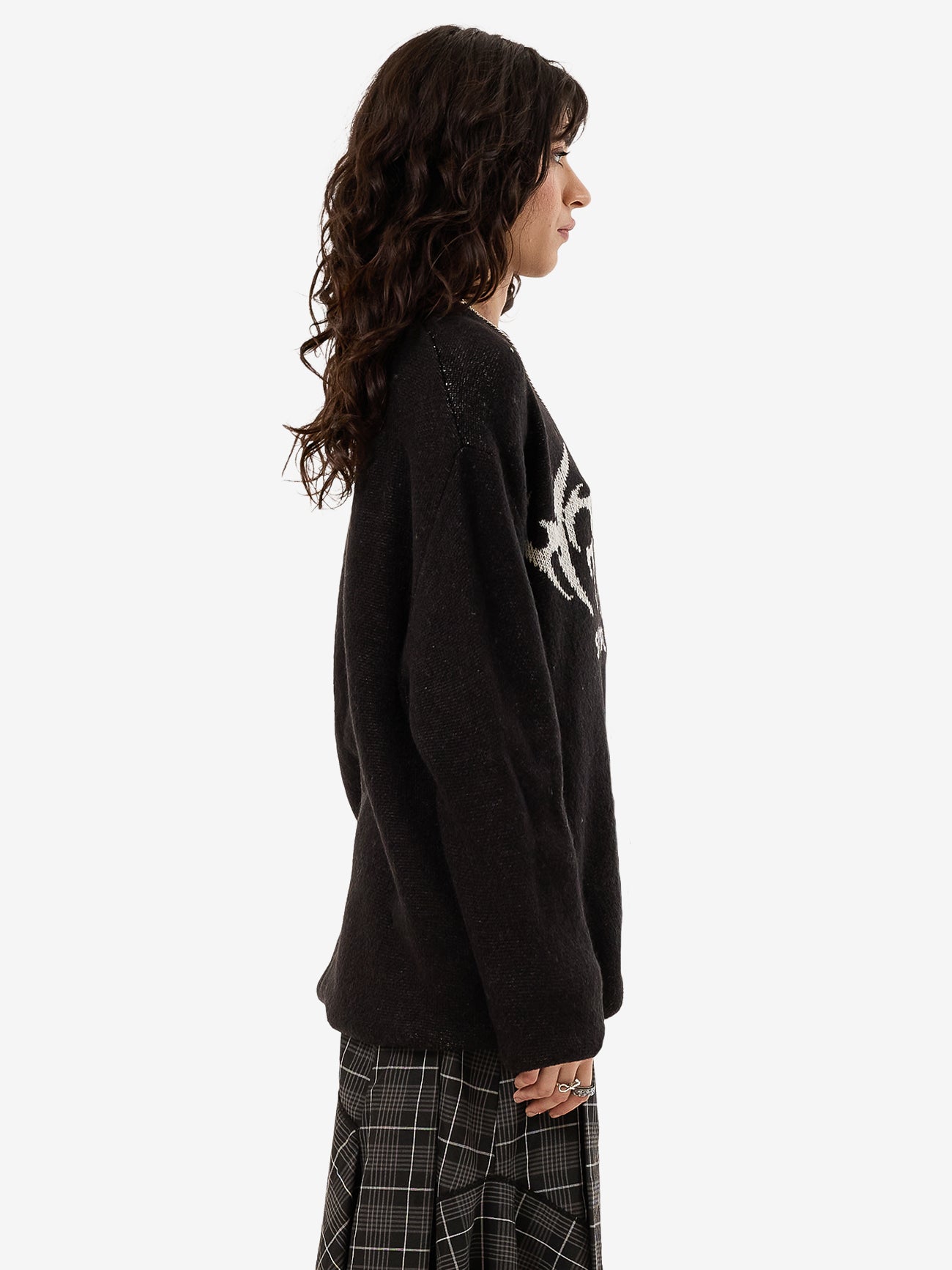 Diablo Box Fit Crew Knit - Black 4