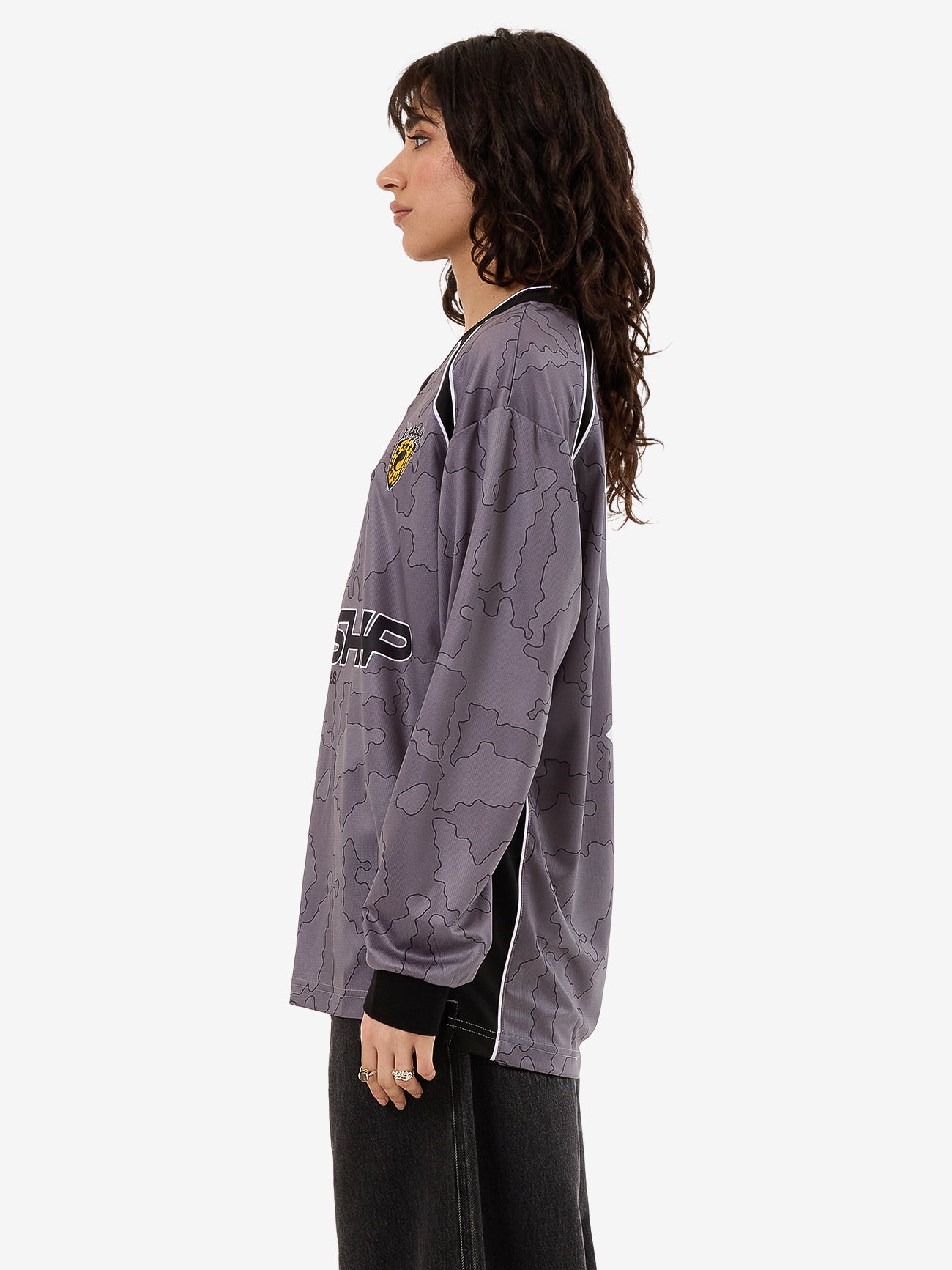 Delirium Long Sleeve Womens Football Jersey - Steel Grey 4