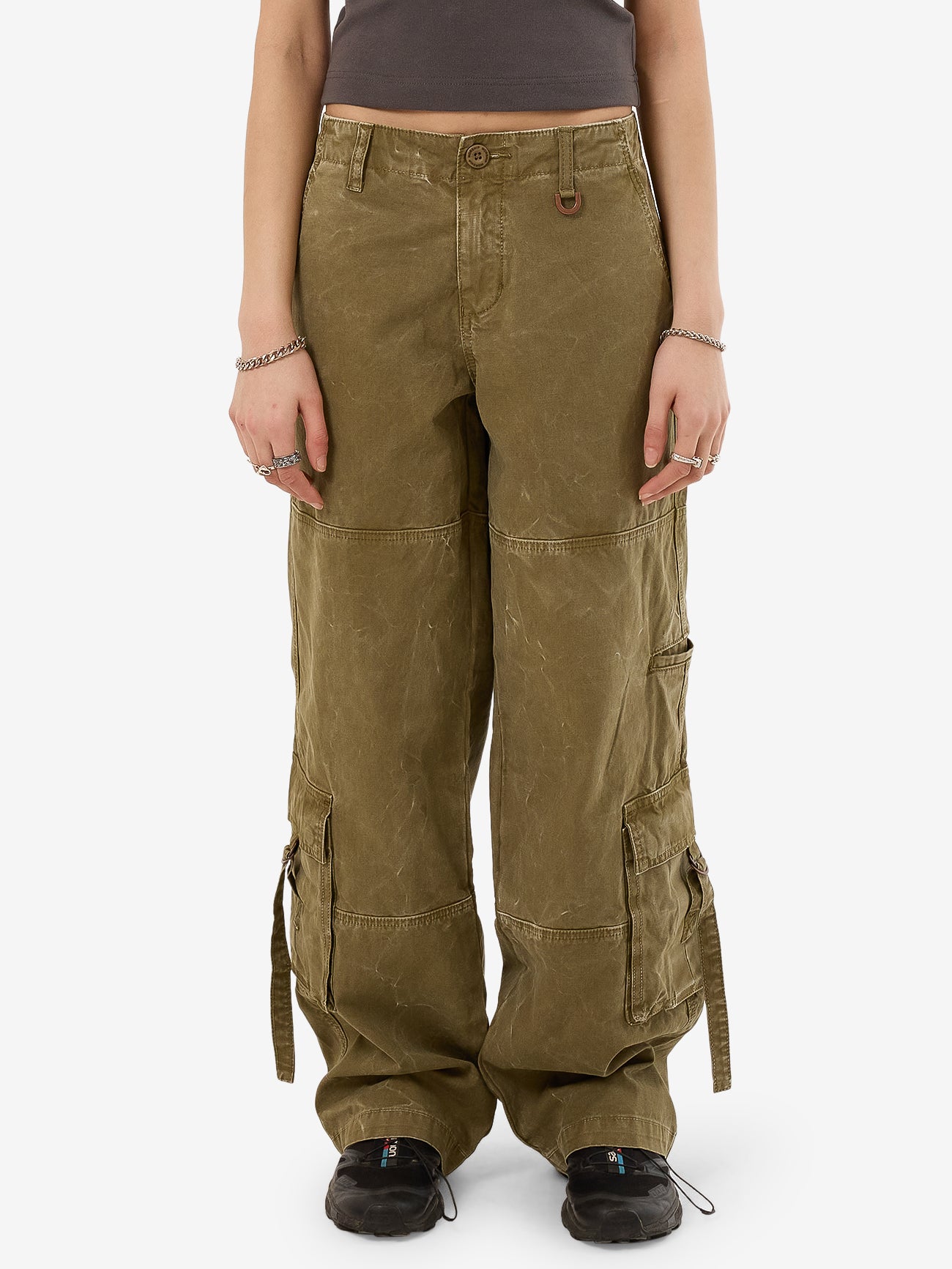 Service Cargo Pant - Khaki Oil Wash 4